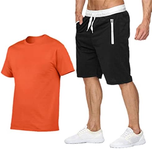 Yaz Streetwear Erkekler Set Eşofman Erkek T Shirt Şort Pantolon Spor erkek tişört 2 Parça Takım Elbise