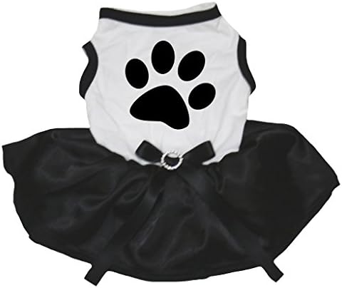 Petitebella Köpek Giysileri Köpek Elbise Ayak Adım Beyaz Üst Siyah Tutu (XX-Large)