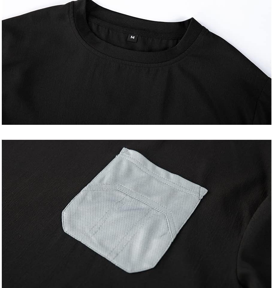 n / a Yaz Erkekler Rahat Eşofman Kısa Kollu T Gömlek Erkek Giyim Seti İki Adet Tee Gömlek Şort Erkek (Renk: Siyah,