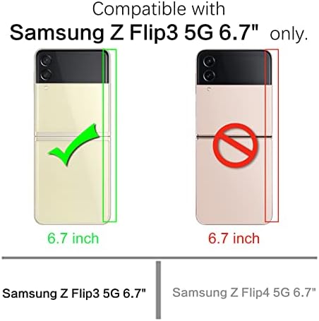 BENTOBEN Samsung Galaxy Z Flip 3 Kılıf, Z Flip 3 5G Durumda, ağır 2 in 1 Tam Vücut Sağlam Darbeye Dayanıklı koruma