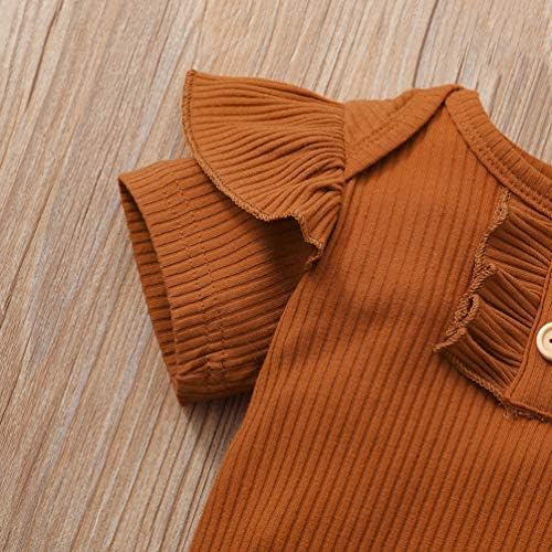 Kislio Yenidoğan Bebek Kız Giysileri Kısa Kollu fırfırlı kıyafet Ayçiçeği Şort Bebek Kız Çiçek Kıyafet