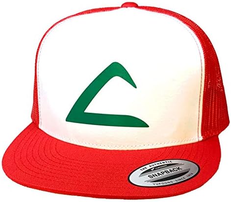 CHDENUO Sudopo Düz Fatura Kül Ketchum Cosplay Şapka file şapka Snap Back-Yetişkin Boyutu Kırmızı