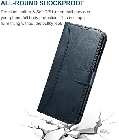 Taneny OnePlus 10 Pro 5G Durumda, Premium PU deri cüzdan Flip Folio Kılıf ile kart tutucu RFID Engelleme Kickstand