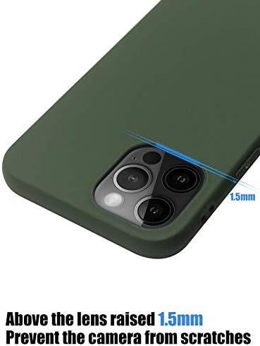 MUNDULEA ile Uyumlu iPhone 12 ve iPhone 12 Pro Kılıf Yeşil İnce Yüzey Katmanı Pürüzsüz Mat Yumuşak TPU Telefon Kapağı