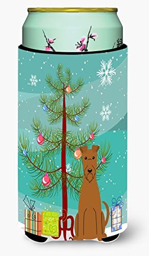Caroline's Treasures BB4187TBC Merry Christmas Ağacı İrlandalı Terrier Uzun Boy Hugger, Can Soğutucu Kol Hugger Makinede