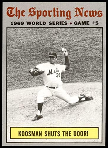 1970 Topps 309 1969 Dünya Serisi-Oyun 5 - Koosman Kapıyı Kapatıyor Jerry Koosman New York / Baltimore Mets / Orioles