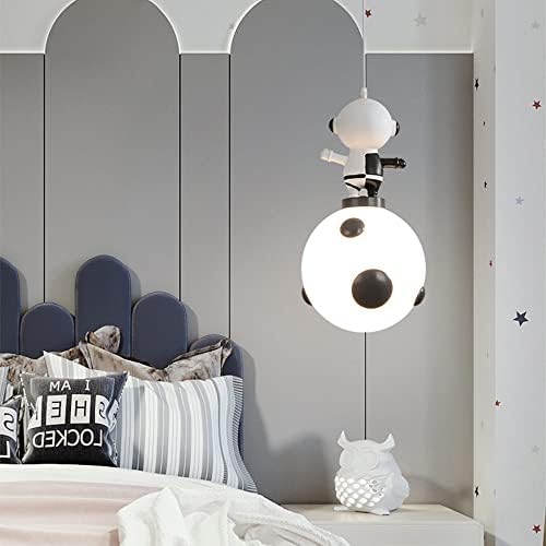SDFDSSR karikatür yaratıcı çocuk odası kolye ışık 1-Light renkli Metal asılı lamba sevimli yatak odası başucu lambası