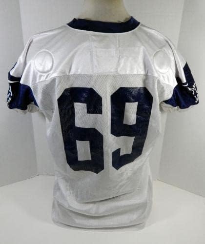 2020 Dallas Cowboys Brandon Şövalye 69 Oyun Verilen Beyaz Uygulama Forması DP18852-İmzasız NFL Oyun Formaları