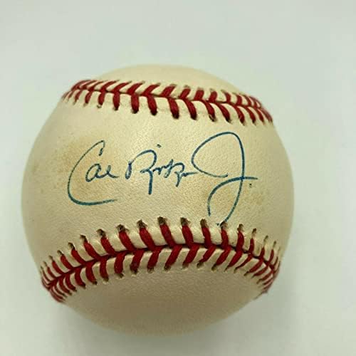 Cal Ripken Jr. 1980'in Erken Kariyeri, JSA COA İmzalı Beyzbol Toplarıyla Amerikan Beyzbol Ligi İmzaladı