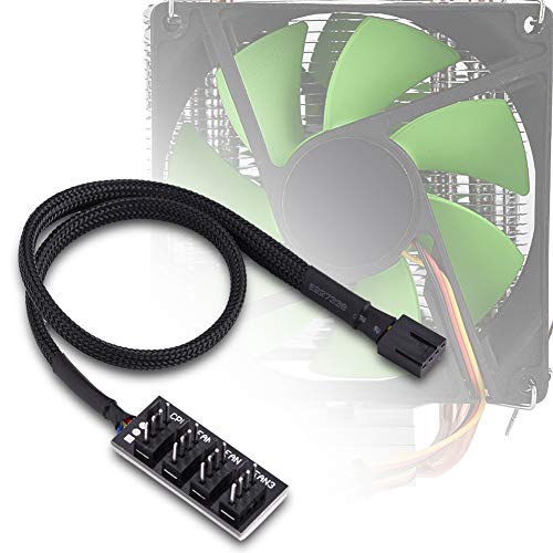 PWM Fan Kablosu, PC CPU Soğutma Fanı 3Pin 4PİN Adaptörü Hub Kollu Kasa Fanı 1 ila 4 Yollu Splitter 12V Masaüstü Bilgisayar