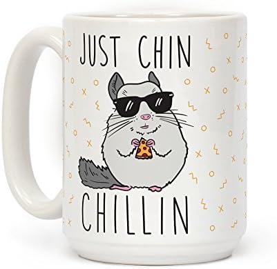 LookHUMAN Just Chin-Chillin Beyaz 15 Ons Seramik Kahve Kupası