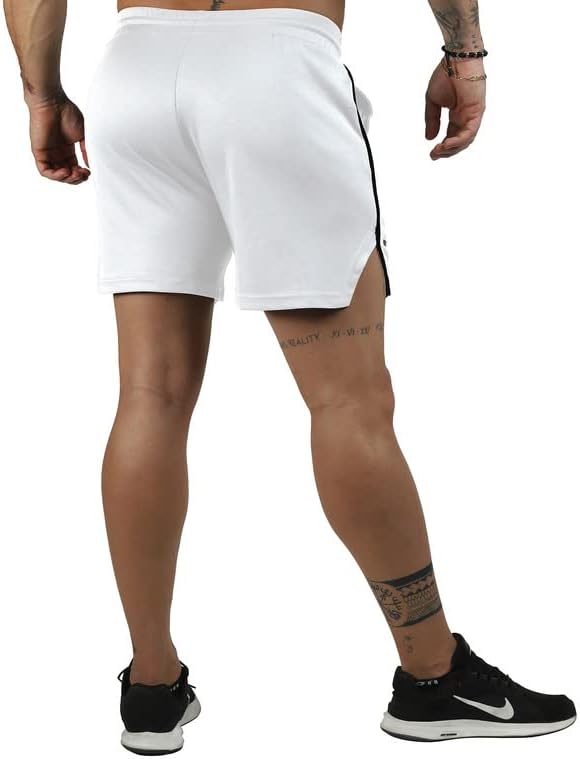 TEZO Mens 5 Gym Egzersiz Şort Atletik Koşu Eğitim Hızlı Kuru Kısa Pantolon Cepler Hafif Örgü Activewear