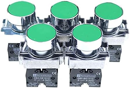TİNTAG 5 adet / grup XB2 BA31 XB2-BA31 Yeşil Kendini Sıfırlama Anlık Gömme Buton 1 N/O Düz basmalı düğme anahtarı