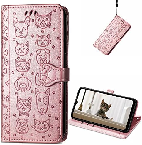 CCSmall Cüzdan Kılıf Nokia G50, Kedi Köpek Karikatür Sevimli Stil KİMLİK kartı tutucu ile PU açılır deri telefon kılıfı
