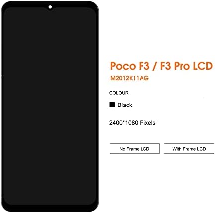 SHOWGOOD 6.67 Xiaomi Poco F3 Çerçeve ile lcd ekran dokunmatik ekranlı sayısallaştırıcı grup Değiştirme POCOF3 M2012K11AG