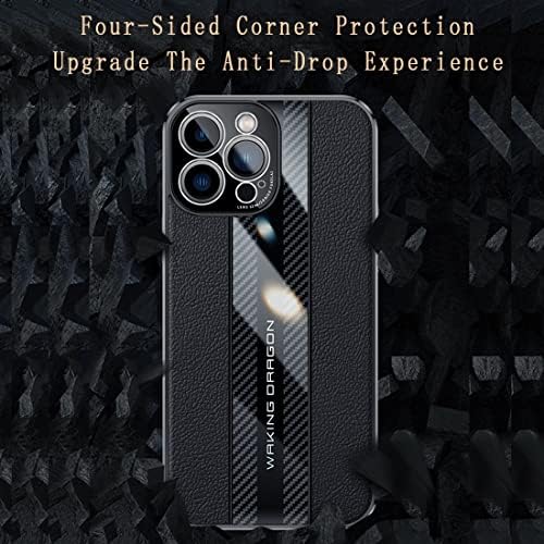 LONUO telefon kılıfı Kapak Deri + Karbon Fiber Kılıf VİVO X60 Pro ile Uyumlu tasarlanmış + Kamera koruması ile, tam
