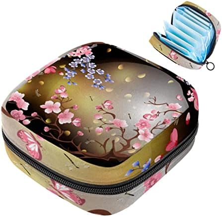 Temizlik peçeteleri saklama çantası, Dönem Çantası, Hijyenik Ped Çantası, Küçük Makyaj Çantası, Japon Tarzı Çiçek