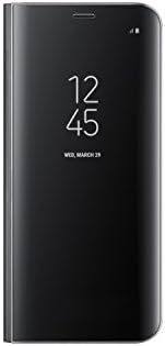Kickstand ile Samsung Galaxy S8 S-View Flip Kapak, Siyah