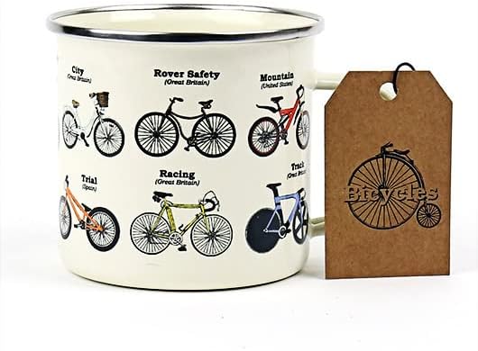 Hediye Cumhuriyeti Bisiklet Emaye Kupa-Bisiklet Meraklıları için harika bir hediye