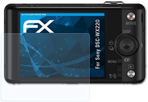 atFoliX Ekran koruyucu Film ile Uyumlu Sony DSC-WX220 Ekran Koruyucu, Ultra Net FX koruyucu film (3X)