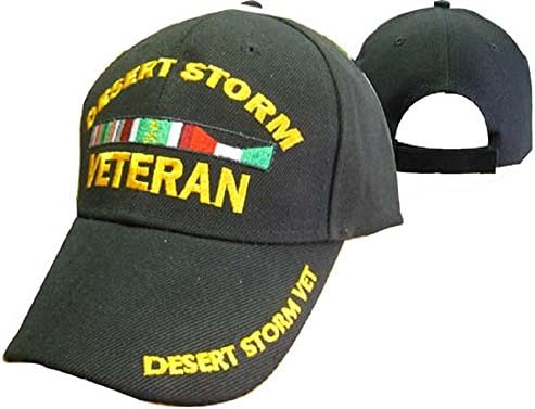 AES Çöl Fırtınası Veteran Veteriner Harfler Fatura Şerit Siyah İşlemeli Kap Şapka 783A