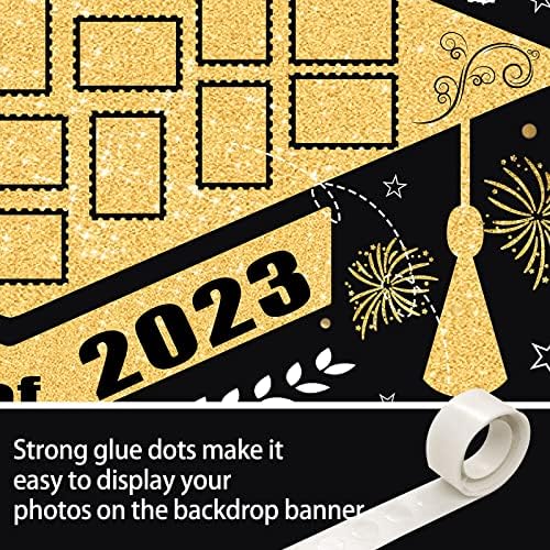 Mezuniyet Partisi Süslemeleri 2023 Sınıfı: 72 x 44 Siyah Altın Mezuniyet Fotoğraf Arka Fonu Fotoğrafları Görüntülemek