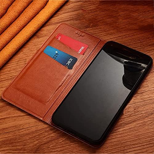BNEGUV Cüzdan iphone için kılıf 14, Manyetik hakiki deri Flip Case kart tutucu Standı Özelliği ile Folio Kapak telefon