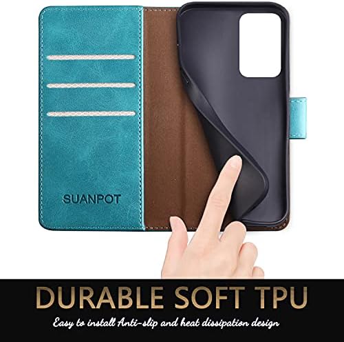 SUANPOT için Oneplus 9 Pro 5G 6.7(OLMAYAN Oneplus 9)RFID Engelleme ile deri cüzdan kılıf Kredi kart tutucu, Flip Folio