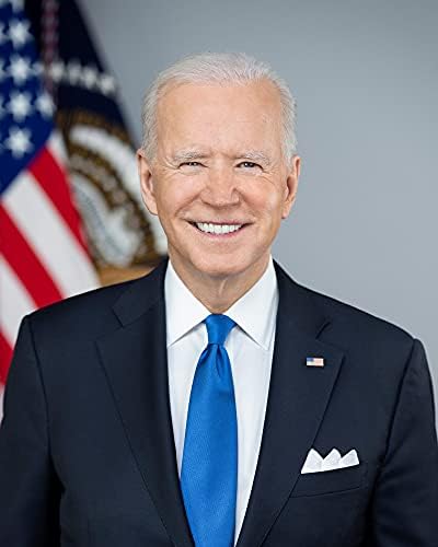Başkan Joseph Biden'in Resmi Portresi Fotoğrafı-2021'den Kalma Tarihi Sanat Eserleri - (8 x 10) - Yarı Parlak