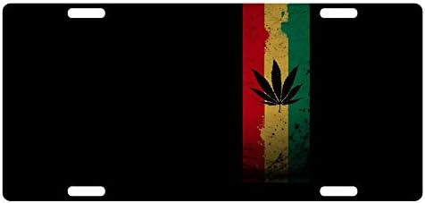 RASTA Bayrağı Renkleri Özel Plaka Rastafarian Amblemi Sürüm II
