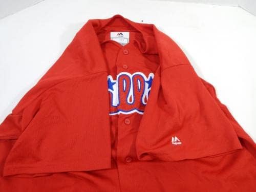 Philadelphia Phillies Alcala 71 Oyun Kullanılmış Kırmızı Forma Ext ST XL 495 - Oyun Kullanılmış MLB Formaları