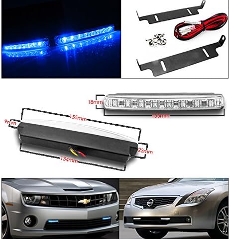 ZMAUTOPARTS Projektör Farlar Farlar ile 6 Mavi LED DRL İçin 2013-2015 Chevy Malibu / Malibu Sınırlı