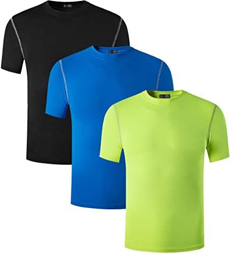 Sportides 3 Paketleri çocuğun Kısa Kollu Kuru Fit Spor Tee Gömlek T-Shirt Tişört Tops Golf Tenis Bowling Koşu LBS701_Pack