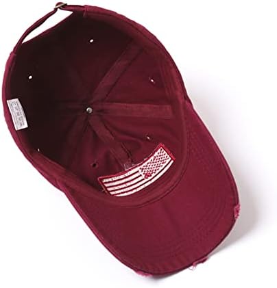 Erkekler ve Kadınlar Sıkıntılı Vintage beyzbol şapkası Yapılandırılmamış Ordu İşlemeli ABD Bayrağı Yama Kamyon Şoförü