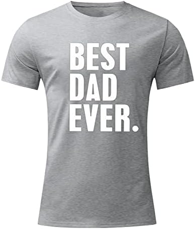XXBR babalar Günü erkek T-Shirt, Yaz Kısa Kollu Mektup Baskı Slim Fit Temel Üstleri Crewneck Casual Tshirt Baba için