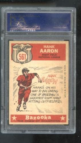 1959 Topps 561 Hank Aaron All - Star Spor Haberleri PSA 6 Dereceli Beyzbol Kartı-Slabbed Beyzbol Kartları