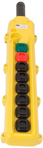 KH Industries CPH08-A3D - 000A 8 Düğmeli Kolye Kontrol Anahtarı, Anlık Açık/Kapalı, 3-İki Hızlı