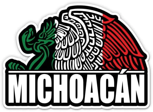 Michoacan Meksika MX Bandera vinil yapışkan-Araba Pencere Tamponu Dizüstü Bilgisayar-5