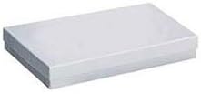 SSWBasics 7 x 5 ½ x 1 inç Beyaz Kabartmalı Pamuk Dolgulu Mücevher Kutuları - 100'lü Paket-Çıkarılabilir Poli/Pamuk