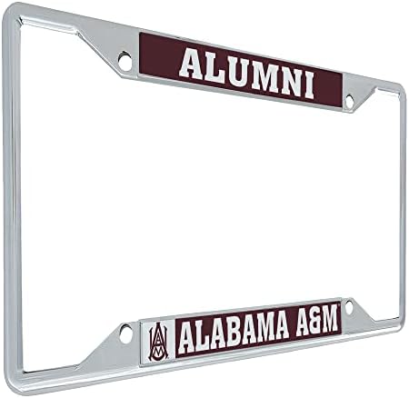 Alabama A & M Üniversitesi Plaka Çerçevesi AAMU Bulldogs Arabanın Önü veya Arkası için Metal Tutucu Resmi Lisanslı