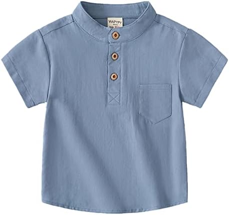 Çocuklar Bebek Çocuk Yürüyor Bebek Boys Katı Kısa Kollu Cep T Gömlek Bluz Tops Boys Uzun Kollu T Gömlek Boyutu 8