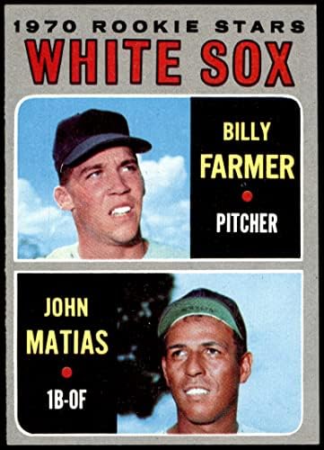 1970 Topps 444 White Sox Çaylakları John Matias / Bill Çiftçi Chicago White Sox (Beyzbol Kartı) ESKİ White Sox