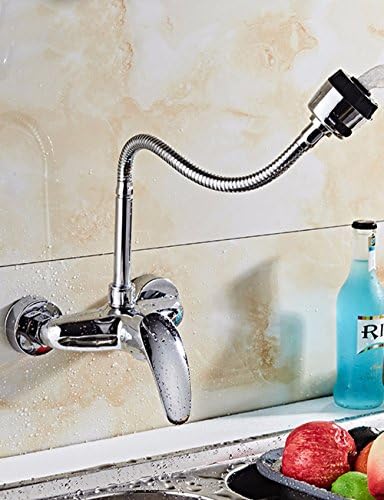 SJQKA-Musluk Tüm bakır duvar tipi sıcak ve soğuk musluk, mutfak musluk, balkon yıkayıcı, su dokunun, evrensel boru