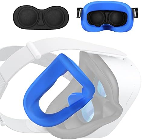 TNP VR yüz kapatma ve Göz Kapağı Metal Oculus Quest 2 Yüz yastığı burun ışık Engelleyici - Ter Koruyucu Silikon Kapak
