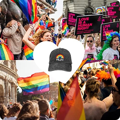 Gurur Gökkuşağı Şapka LGBTQ beyzbol şapkası Serin Denim Kap İlerleme LGBT Aşk Ayarlanabilir Şapka Erkekler Kadınlar