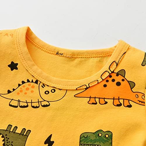 Elspilit Yürüyor Bebek Erkek Bebek Dinozor Giysileri Set kısa kollu tişört Üstleri Şort yaz kıyafetleri
