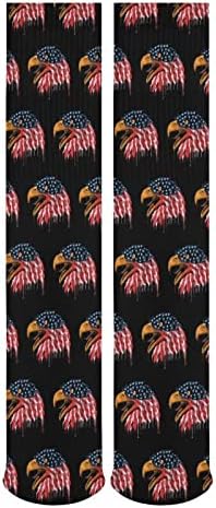 Kartal Bağımsızlık ABD Bayrağı spor çorapları Sıcak Tüp Çorap Yüksek Çorap Kadın Erkek Koşu Rahat Parti