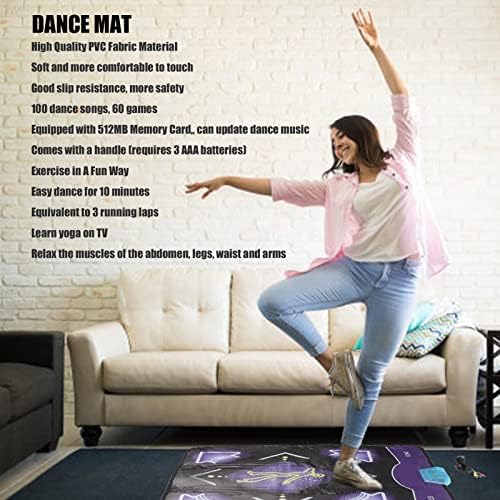 ASHATA Tek Dans Mat, Çift Kullanımlı Bilgisayar TV için 32Bit, 60 Oyunları, 100 Müzik Parçaları, Dans Mikser Ritim