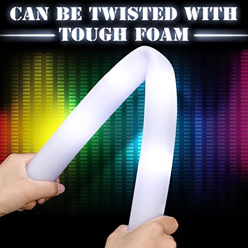 28 Parça Glow Sticks toplu 18.9 İnç LED parti ışığı Up Sopa Renkli Yanıp Sönen parlak çubuk kolye ile 3 Modları ışık