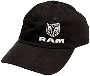 RAM Kamyonları Fırçalanmış Pamuklu Dimi Kumaş Yapılandırılmamış Şapka Erkekler için Siyah